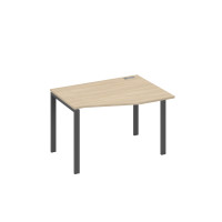 Стол правый "Техно" эргономичный на металлокаркасе UNO дуб скандинавский / металлокаркас антрацит А4 А1 062 ДК