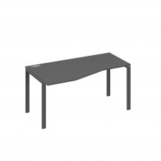 Стол эргономичный левый "Техно" на металлокаркасе UNO антрацит премиум / металлокаркас антрацит А4 А1 065 АР