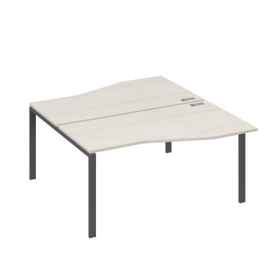 Рабочая станция столы Техно" каркас UNO (2х160) дуб / металлокаркас антрацит А4 А1 191 ДШ