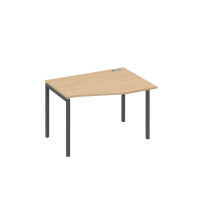 Стол эргономичный металлокаркас DUE правый "Техно" натуральный дуб / металлокаркас антрацит А4 А2 062 НД