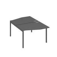 Рабочая станция металлокаркас DUE столы Техно (2х120) антрацит премиум / металлокаркас антрацит А4 А2 189 АР