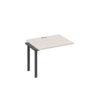 Секция 100 стола рабочей станции с каркасом UNO дуб / металлокаркас антрацит А4 А1 022-1 ДШ