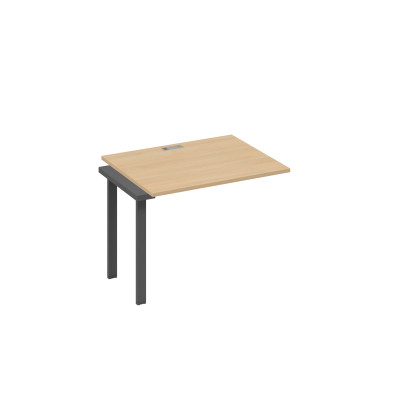 Секция 100 стола рабочей станции с каркасом UNO натуральный дуб / металлокаркас антрацит А4 А1 022-1 НД