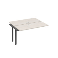 Секция стола рабочей станции на металлокаркасе UNO (2х140) дуб / металлокаркас антрацит А4 А1 171-1 ДШ