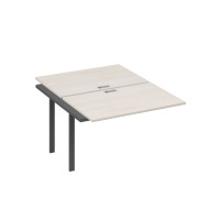 Секция стола станции на каркасе UNO 2х120 дуб / металлокаркас антрацит А4 А1 176-1 ДШ