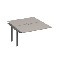 Секция на каркасе TRE стола рабочей станции 2х140 мокко премиум / металлокаркас антрацит А4 А3 177-1 МП