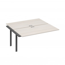 Секция стола рабочей станции на металлокаркасе TRE (2х160) дуб / металлокаркас антрацит А4 А3 178-1 ДШ