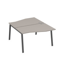 Рабочая станция столы Техно (2х140) каркас TRE мокко премиум / металлокаркас антрацит А4 А3 190 МП