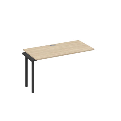 Секция стола рабочей станции на опорах DUE дуб скандинавский / металлокаркас антрацит А4 А2 014-1 ДК