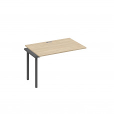 Секция стола 120 на металлокаркасе QUATTRO дуб скандинавский / металлокаркас антрацит А4 А4 023-1 ДК