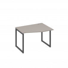 Стол на металлокаркасе QUATTRO "Техно" эргономичный правый мокко премиум / металлокаркас антрацит А4 А4 062 МП