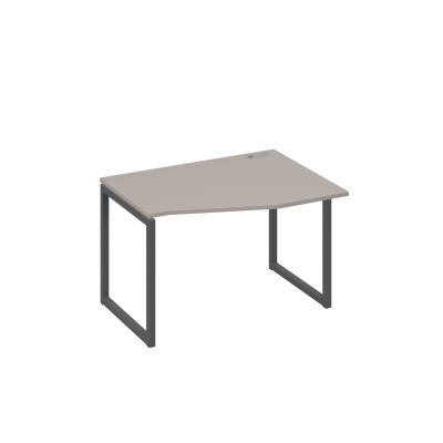 Стол на металлокаркасе QUATTRO "Техно" эргономичный правый мокко премиум / металлокаркас антрацит А4 А4 062 МП