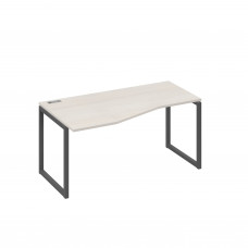 Стол эргономичный левый "Техно" на металлокаркасе QUATTRO дуб / металлокаркас антрацит А4 А4 065 ДШ