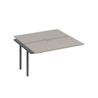 Секция рабочей станции на опорах DUE (2х140) мокко премиум / металлокаркас антрацит А4 А2 174-1 МП