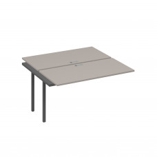 Секция рабочей станции на опорах DUE (2х140) мокко премиум / металлокаркас антрацит А4 А2 174-1 МП