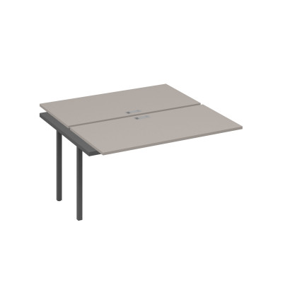 Секция рабочей станции на опорах DUE (2х140) мокко премиум / металлокаркас антрацит А4 А2 174-1 МП