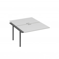 Секция стола на каркасе QUATTRO (2х120) серый / металлокаркас антрацит А4 А4 176-1 СЕ