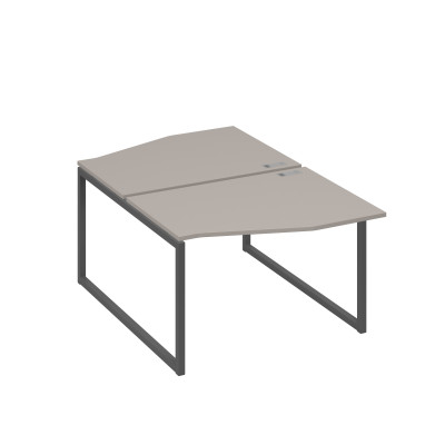 Рабочая станция каркас QUATTRO (2х120) столы Техно мокко премиум / металлокаркас антрацит А4 А4 189 МП