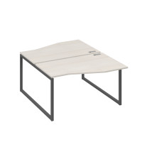 Рабочая станция столы (2х140) Техно каркас QUATTRO дуб / металлокаркас антрацит А4 А4 190 ДШ