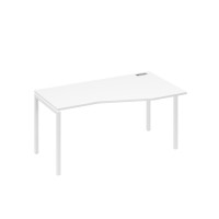 Стол эргономичный правый "Техно" на металлокаркасе DUE белый премиум / металлокаркас белый А4 Б2 066 БП