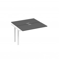 Секция стола рабочей станции на металлокаркасе TRE (2х120) антрацит премиум / металлокаркас белый А4 Б3 170-1 АР