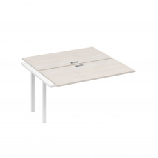 Секция (2х140) стола рабочей станции опоры UNO дуб / металлокаркас белый А4 Б1 174-1 ДШ