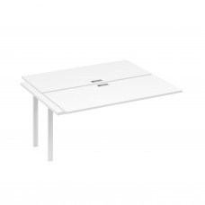 Секция стола станции 2х160 с каркасом TRE белый премиум / металлокаркас белый А4 Б3 175-1 БП