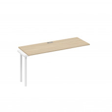 Секция стола рабочей станции опоры DUE дуб скандинавский / металлокаркас белый А4 Б2 005-1 ДК