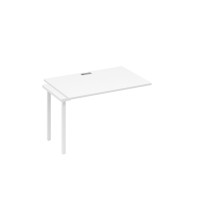 Секция стола рабочей станции опоры DUE белый премиум / металлокаркас белый А4 Б2 023-1 БП