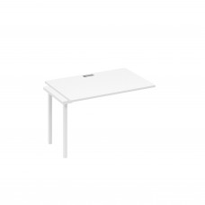 Секция стола рабочей станции опоры DUE белый премиум / металлокаркас белый А4 Б2 023-1 БП