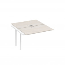 Секция стола рабочей станции каркас DUE (2х120) дуб / металлокаркас белый А4 Б2 173-1 ДШ