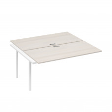 Секция стола на металлокаркасе DUE (2х160) дуб / металлокаркас белый А4 Б2 178-1 ДШ