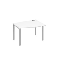 Стол правый "Техно" эргономичный на металлокаркасе UNO белый премиум / металлокаркас серый А4 С1 062 БП