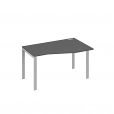 Стол на металлокаркасе UNO эргономичный правый "Техно" антрацит премиум / металлокаркас серый А4 С1 064 АР