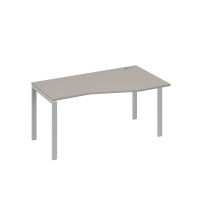 Стол правый "Техно" на металлокаркасе UNO эргономичный мокко премиум / металлокаркас серый А4 С1 066 МП