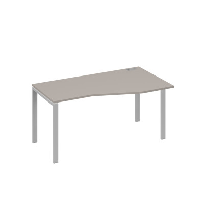 Стол правый "Техно" на металлокаркасе UNO эргономичный мокко премиум / металлокаркас серый А4 С1 066 МП
