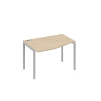 Стол "Техно" левый на металлокаркасе DUE эргономичный дуб скандинавский / металлокаркас серый А4 С2 061 ДК