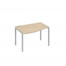 Стол "Техно" левый на металлокаркасе DUE эргономичный дуб скандинавский / металлокаркас серый А4 С2 061 ДК