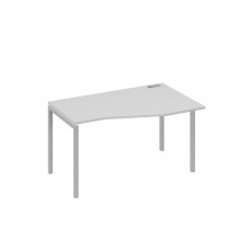 Стол на металлокаркасе DUE правый "Техно" эргономичный серый / металлокаркас серый А4 С2 064 СЕ
