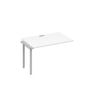 Секция стола 120 на металлокаркасе QUATTRO белый премиум / металлокаркас серый А4 С4 023-1 БП