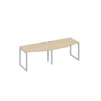 Станция QUATTRO 2х120 столы Техно на металлокаркасе дуб скандинавский / металлокаркас серый А4 С4 061-2 ДК