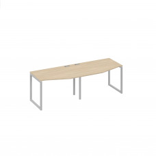 Станция QUATTRO 2х120 столы Техно на металлокаркасе дуб скандинавский / металлокаркас серый А4 С4 061-2 ДК