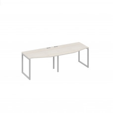 Рабочая станция столы Техно (2х120) на металлокаркасе DUE дуб / металлокаркас серый А4 С2 061-2 ДШ