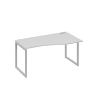 Стол на металлокаркасе QUATTRO эргономичный правый "Техно" серый / металлокаркас серый А4 С4 066 СЕ