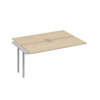 Секция рабочей станции на опорах DUE 2х160 дуб скандинавский / металлокаркас серый А4 С2 172-1 ДК