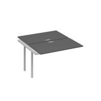 Секция стола рабочей станции QUATTRO (2х120) антрацит премиум / металлокаркас серый А4 С4 173-1 АР