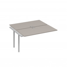Секция стола станции на каркасе QUATTRO 2х140 мокко премиум / металлокаркас серый А4 С4 174-1 МП