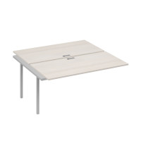 Секция для рабочей станции 2х160 опоры QUATTRO дуб / металлокаркас серый А4 С4 178-1 ДШ