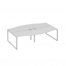 Рабочая станция столы Техно (4х140) каркас QUATTRO серый / металлокаркас серый А4 С4 190-2 СЕ