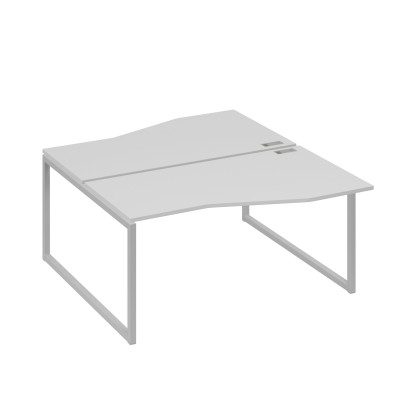 Станция каркас QUATTRO столы 2х160 Техно эргономичные серый / металлокаркас серый А4 С4 191 СЕ